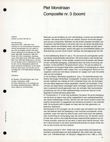 Piet Mondriaan Compositie nr. 3 (boom)
