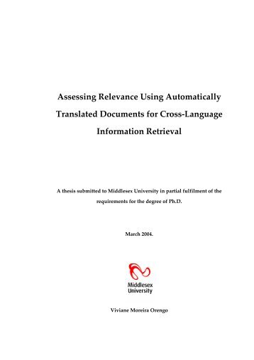 Assessing Relevance Using Automatically Translated ... - Linguateca