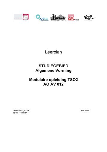 Algemene vorming TSO2 - Stuurgroep Volwassenenonderwijs