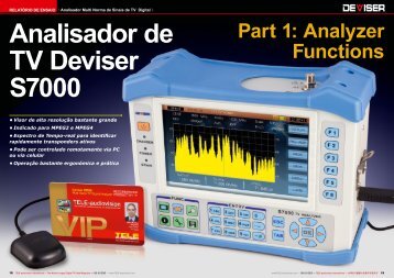 Analisador de TV Deviser S7000