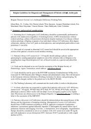 1 Belgian Guidelines for Diagnosis and Management of ... - BVP-SBP