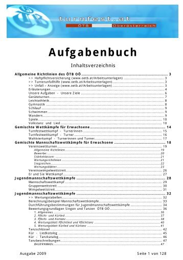 Aufgabenbuch - Allg. ÖTB Turnverein St. Georgen im Attergau