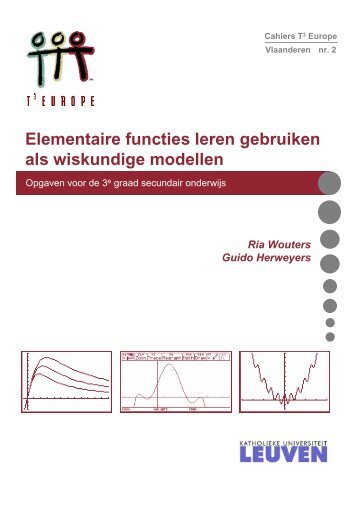 Elementaire functies leren gebruiken als wiskundige modellen