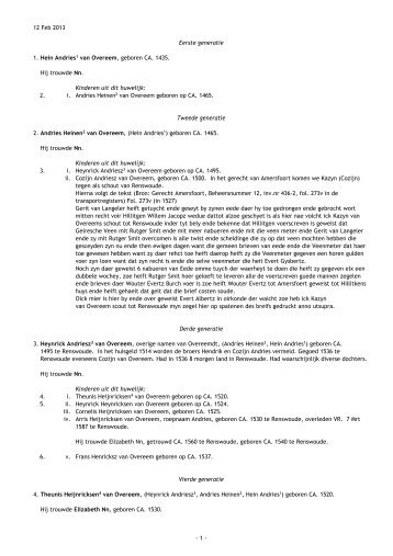 Hein Andries van Overeem - Schimmel