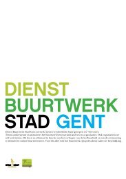DIENST BUURTWERK STAD GENT - Jeugd Gent - Stad Gent