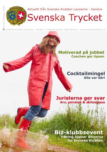Svenska Trycket nr 6 2009 - Svenska-klubben.ch