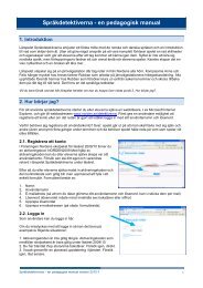 Språkdetektiverna - en pedagogisk manual - Föreningen Norden