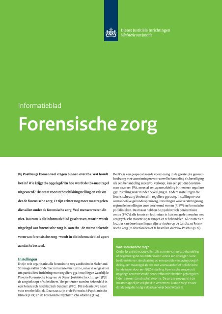 Forensische zorg - Dienst Justitiële Inrichtingen (DJI) | Dienst ...