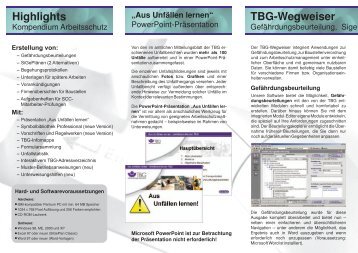 Highlights TBG-Wegweiser - Jedermann-Verlag Heidelberg