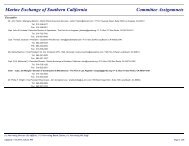 Marine Exchange of Southern California Committee Assignmnets