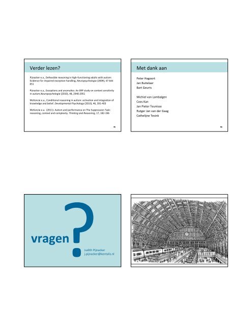 Autisme & redeneren Even voorstellen Even voorstellen Overzicht