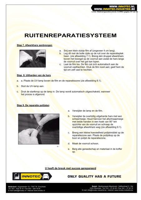 RUITENREPARATIESYSTEEM - Innotec