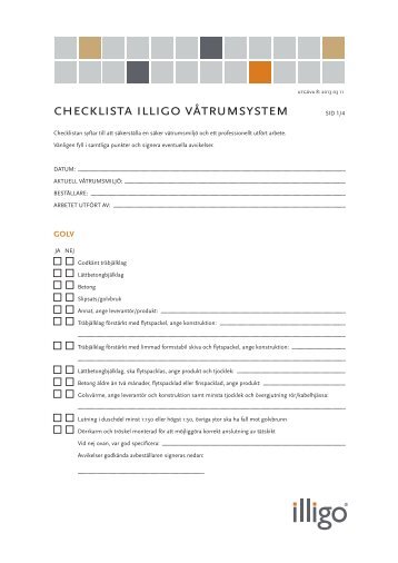 Använd gärna vår Checklista!