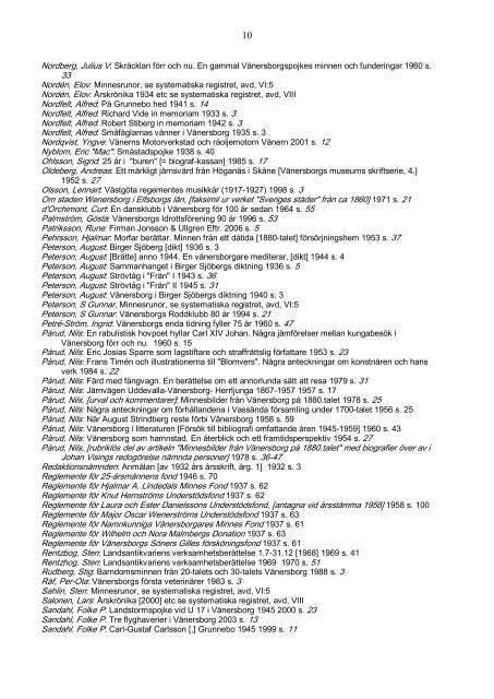 Alfabetiskt och systematiskt register - Vänersborgs Söners Gille