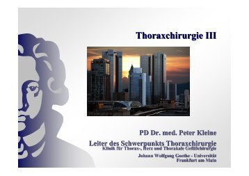 Vorlesung Thoraxchirurgie Teil III - FINeST