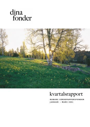 Kvartalsrapport Dina Fonder 2001-03-31 (pdf 4 ... - Swedbank Robur