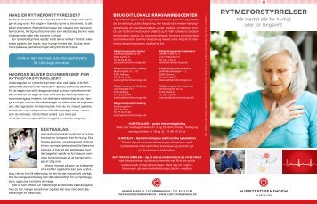 Download folderen "Rytmeforstyrrelser" - Hjerteforeningen