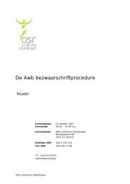 De Awb bezwaarschriftprocedure - OSR Juridische Opleidingen