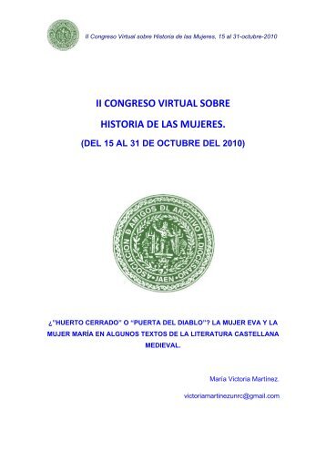 "Puerta del diablo"? La mujer Eva y la mujer María en algunos textos