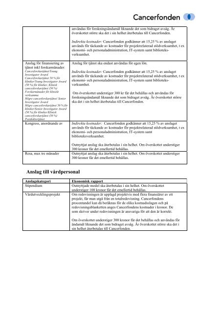 Anvisningar för administratörer (PDF) - Cancerfonden