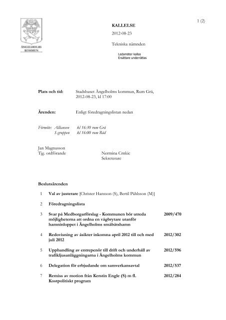 TN 2012-08-23.pdf - Ängelholms kommun