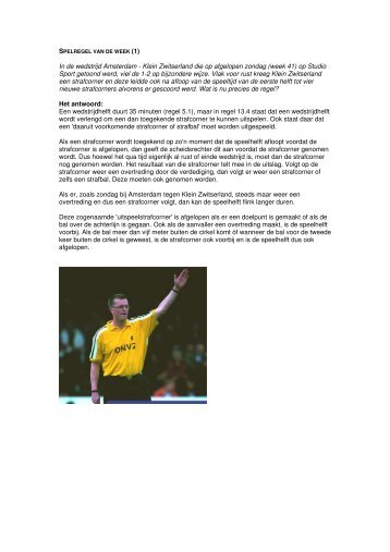 Spelregel van de Week 2004-2005 - HC Winsum