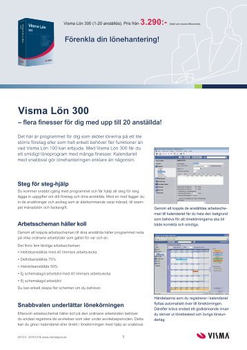 Visma Lön 300 - Ekonomistyrning