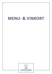 Menu- & VInKORT - Marcussens Hotel