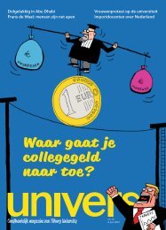 Waar gaat je collegegeld naar toe? - Univers