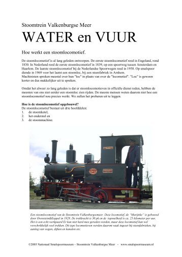 Water en Vuur lesmateriaal - Smalspoormuseum