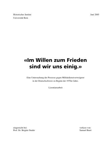 "Im Willen zum Frieden sind wir uns einig" (PDF) - Gruppe für eine ...