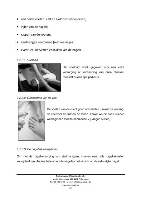 CURSUS PEDICURE