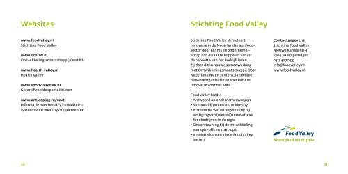 Sport en Voeding, een wereld te winnen - Food Valley