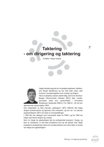 Taktering - om dirigering og taktering - Norges Musikkorps Forbund