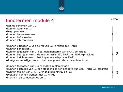 Implementatie MARIJ (kern)departement - E-overheid