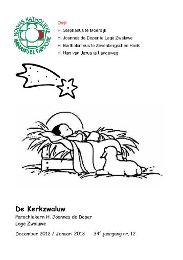 De Kerkzwaluw – December 2012 - Immanuel Parochie