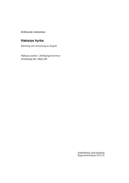 Rapport 2012-18 Hakarps kyrka golv Lågupplöst webb