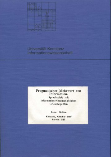 Vorwort - Prof. Dr. Rainer Kuhlen