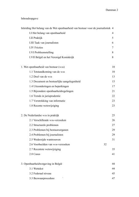 De Wet openbaarheid van bestuur in de journalistieke praktijk - VVOJ