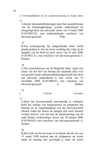 2006 - Jaarverslag Hof van Cassatie (PDF, 1.61 MB) - Federale ...