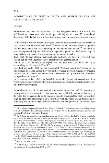2006 - Jaarverslag Hof van Cassatie (PDF, 1.61 MB) - Federale ...