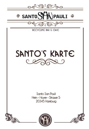 Karte Santo San Pauli  - Drinks 