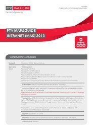 Systemvoraussetzungen PTV Map&Guide intranet