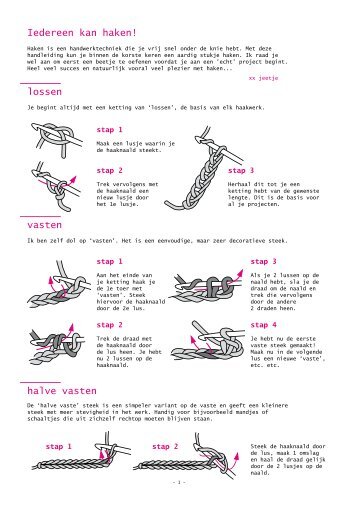 Iedereen kan haken! lossen vasten halve vasten - jeetjes wereld