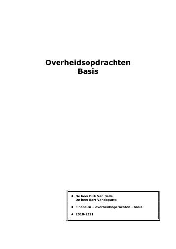 Overheidsopdrachten Basis