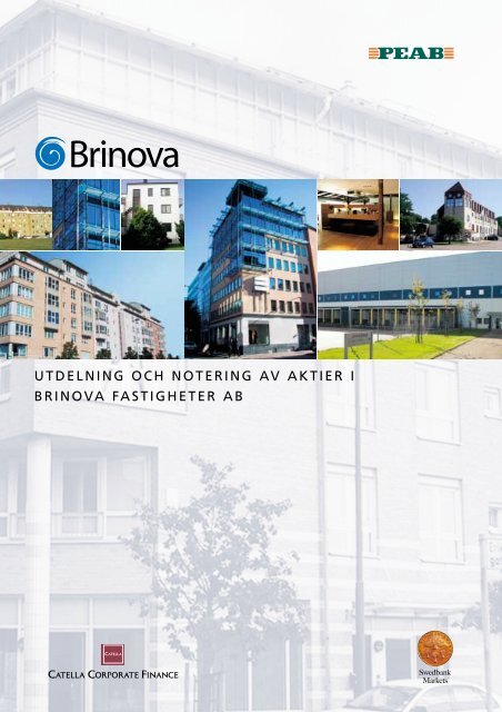 utdelning och notering av aktier i brinova fastigheter ab - Peab