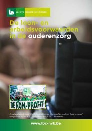 De loon- en arbeidsvoorwaarden in de ouderenzorg - Lbc Nvk - ACV