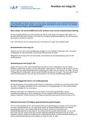 Ansökan om intyg U2 - IAF