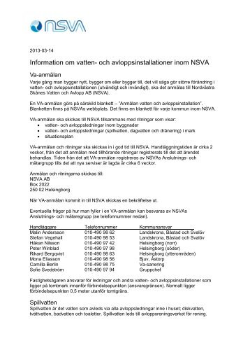 VA-installationer - NSVA