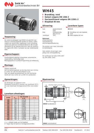 Ronde brandklep WH45